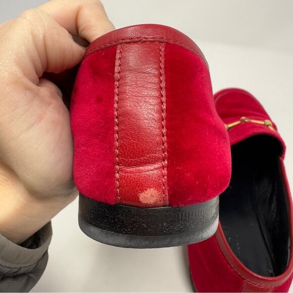 Gucci Velvet Horsebit Jordaan Loafers - Picture 7 of 15
